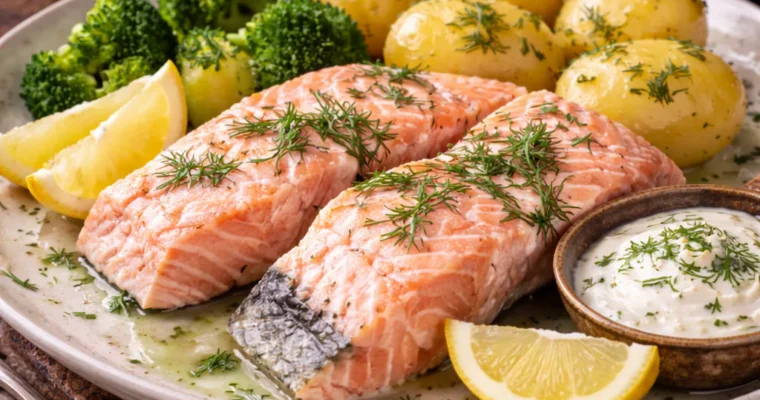 Kokt Laks (Pochierter Lachs)