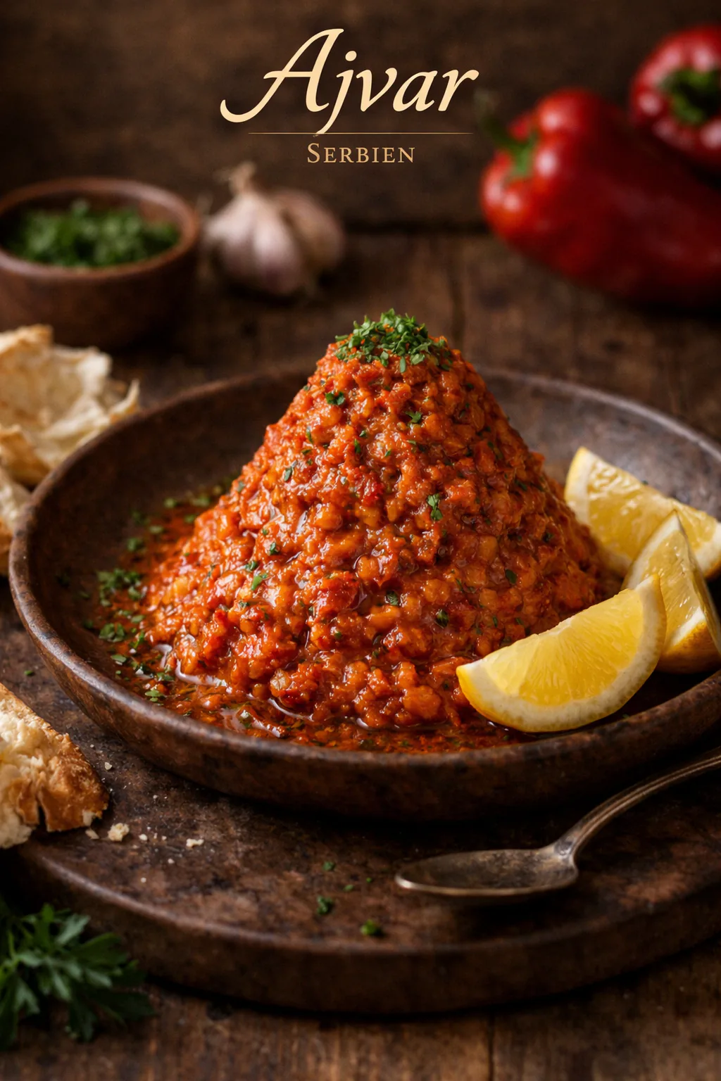 Ajvar (Serbisches Auberginen-Paprikapüree)
