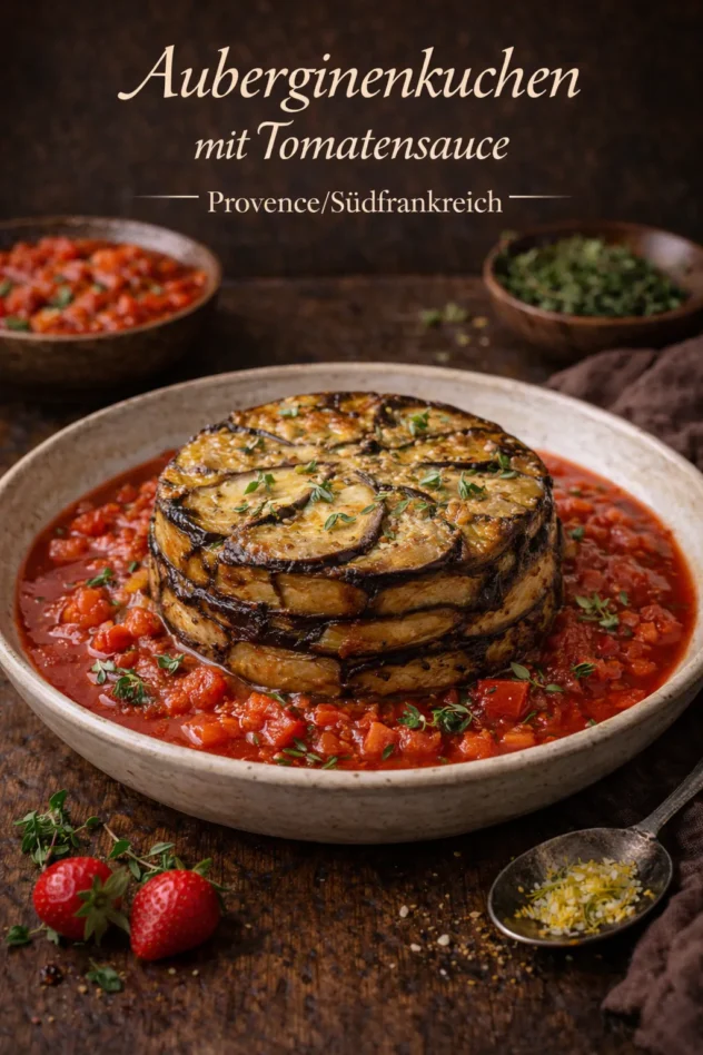Auberginenkuchen Mit Tomatensauce