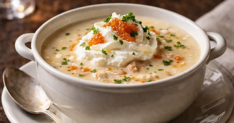 Charleston Traditional Creamy She-Crab Soup (Cremige Krabbensuppe)