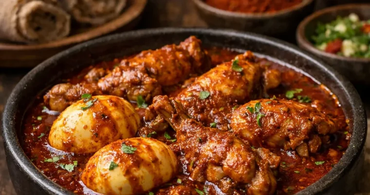 Doro Wat (Scharfer Hühnchen Eintopf)