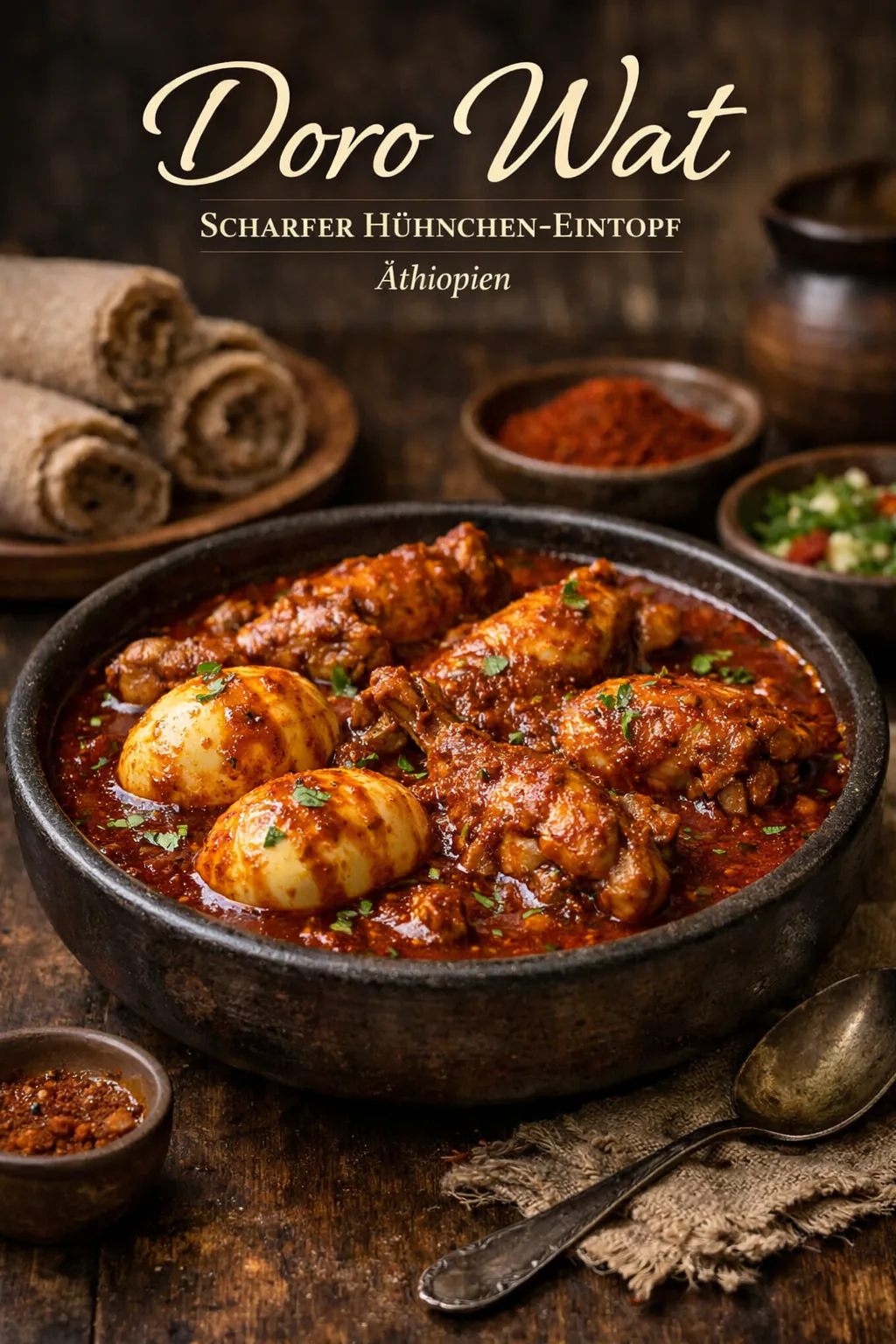 Doro Wat (Scharfer Hühnchen Eintopf)