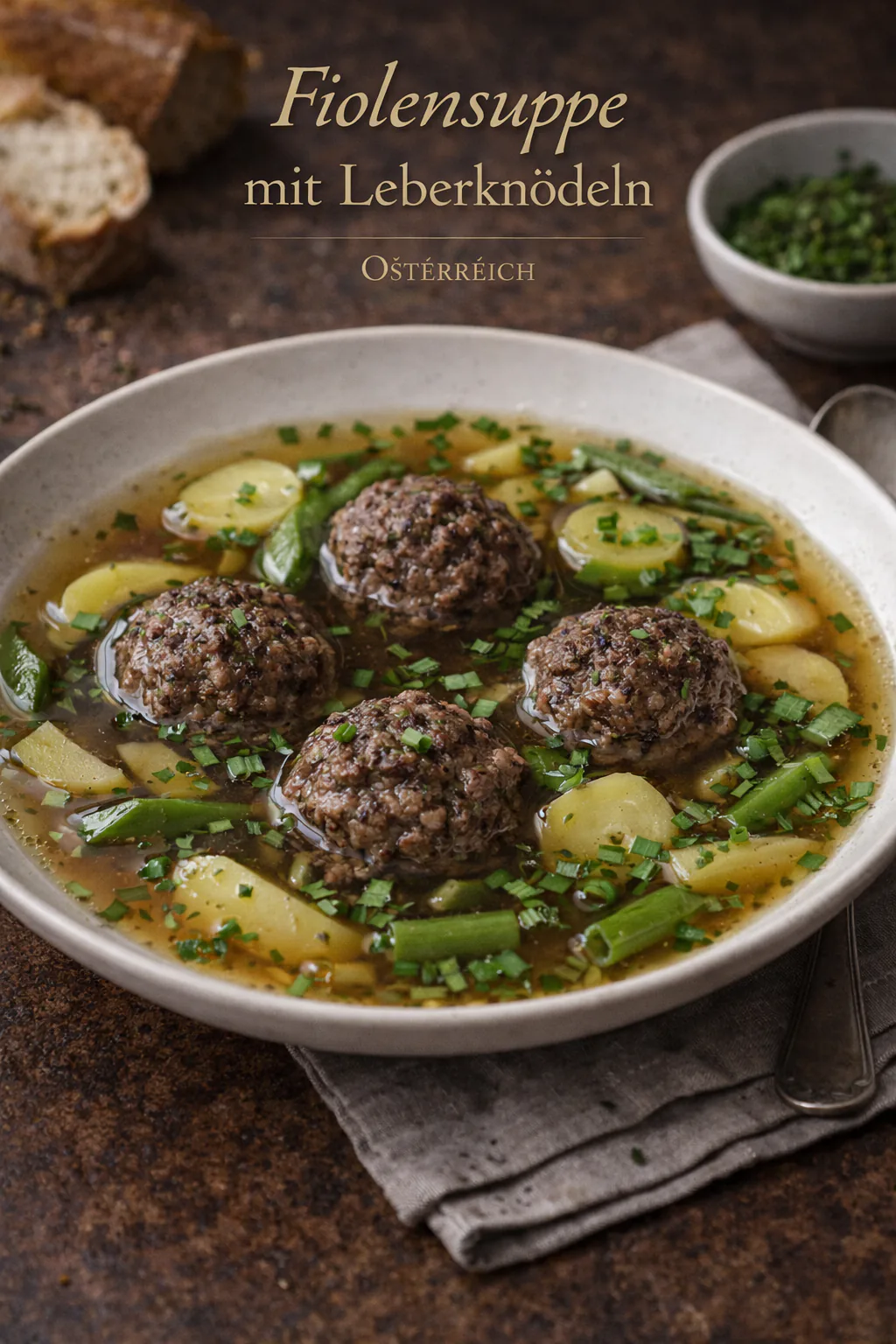 Fiolensuppe mit Leberknödeln