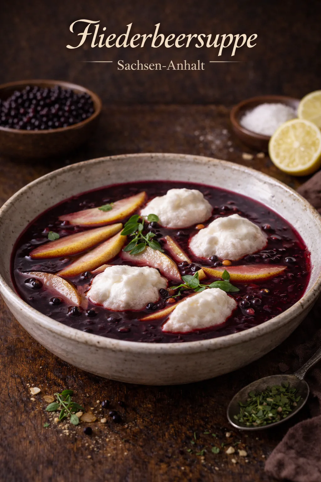 Fliederbeersuppe