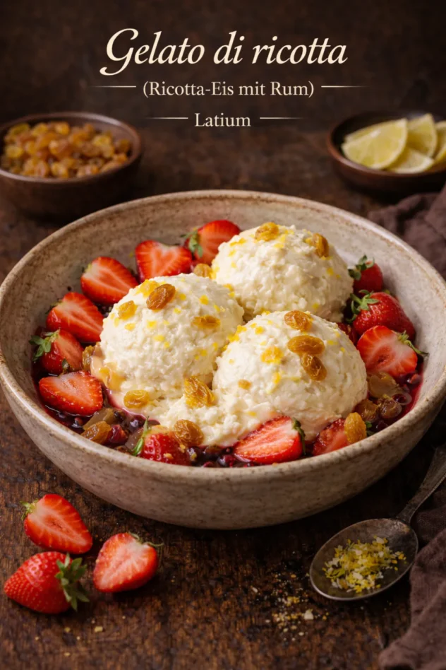 Gelato Di Ricotta Ricotta Eis Mit Rum