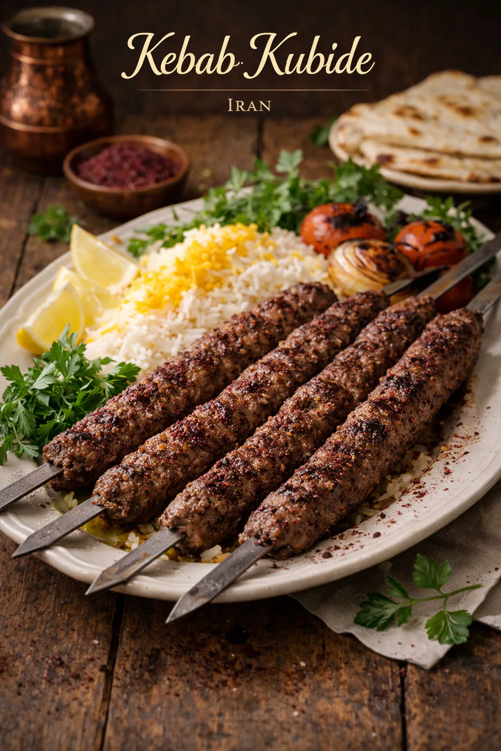 Kebab Kubide (Persische Hackfleischspieße)