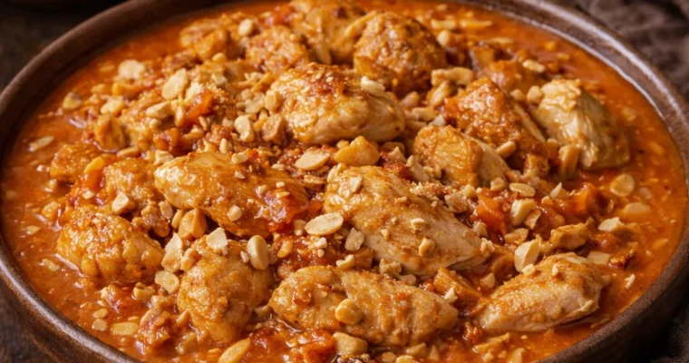 Macarra com Citi (Hähnchen mit Erdnüsse und Palmöl)