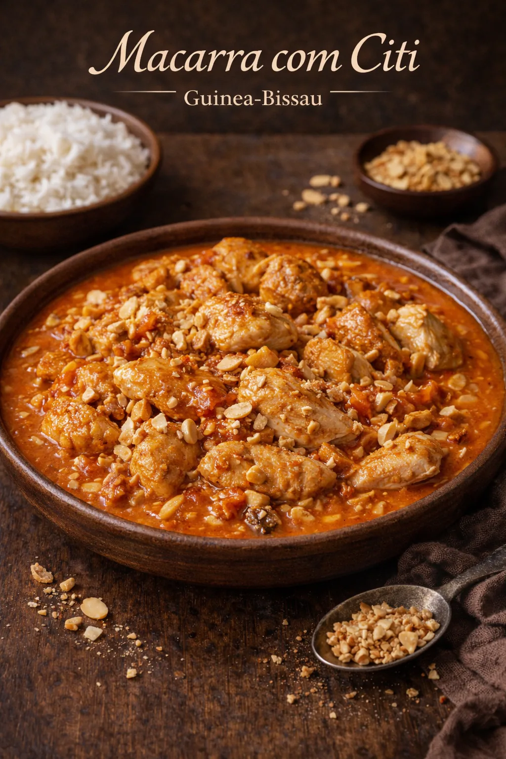 Macarra com Citi (Hähnchen mit Erdnüsse und Palmöl)