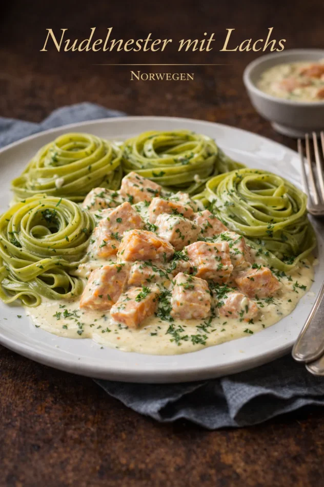 Nudelnester Mit Lachs