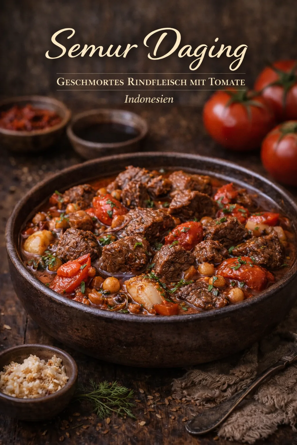 Semur Daging (Geschmortes Rindfleisch mit Tomate)