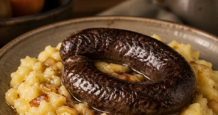 Apfelkartoffeln mit Blutwurst