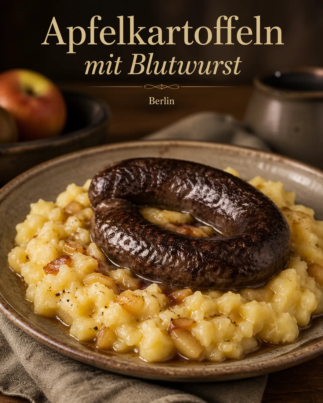Apfelkartoffeln mit Blutwurst