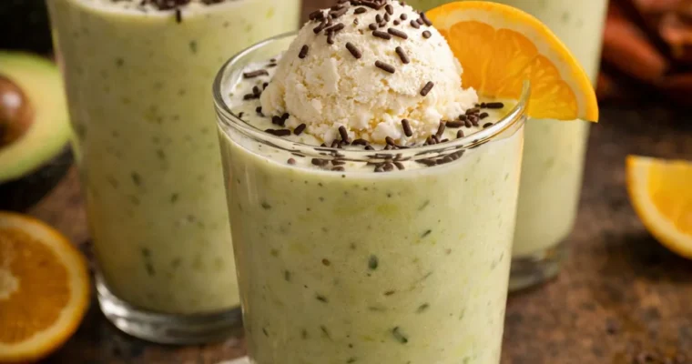 Avocadogetränk mit Eis