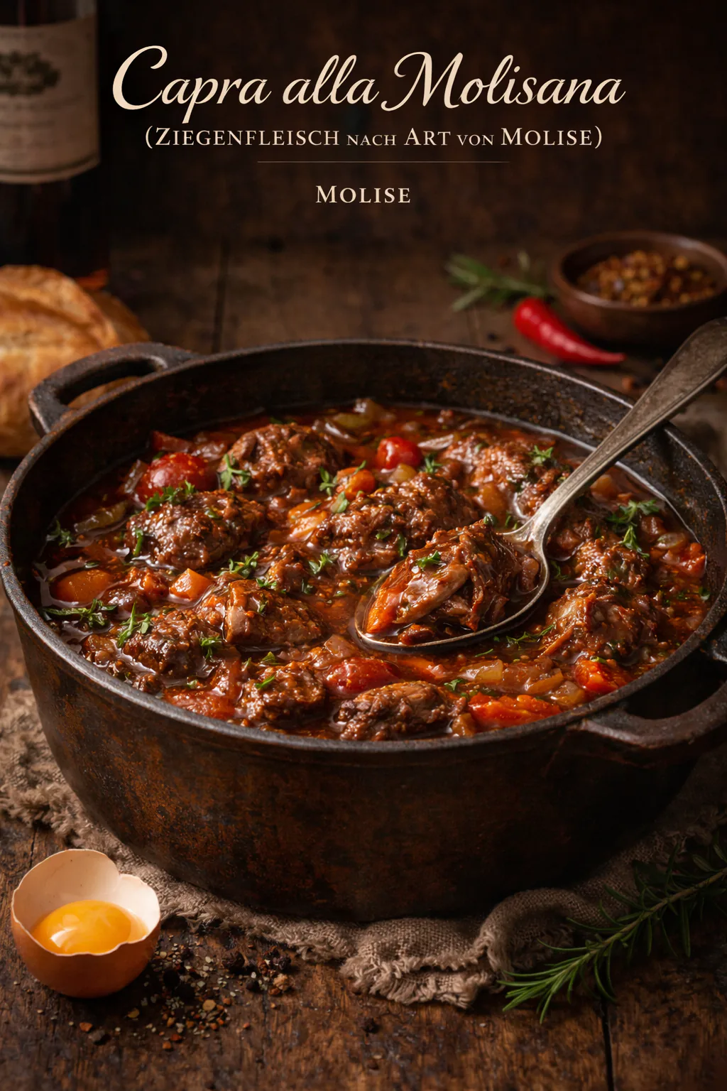 Capra alla Molisana (Ziegenfleisch nach Art von Molise)