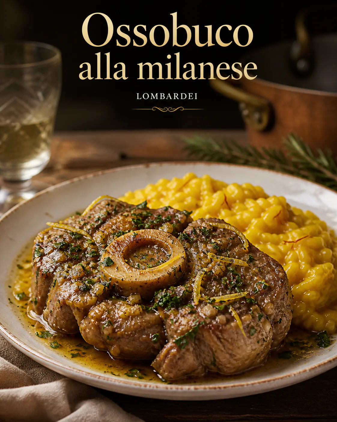 Ossobuco alla milanese (Kalbshaxe Mailänder Art)