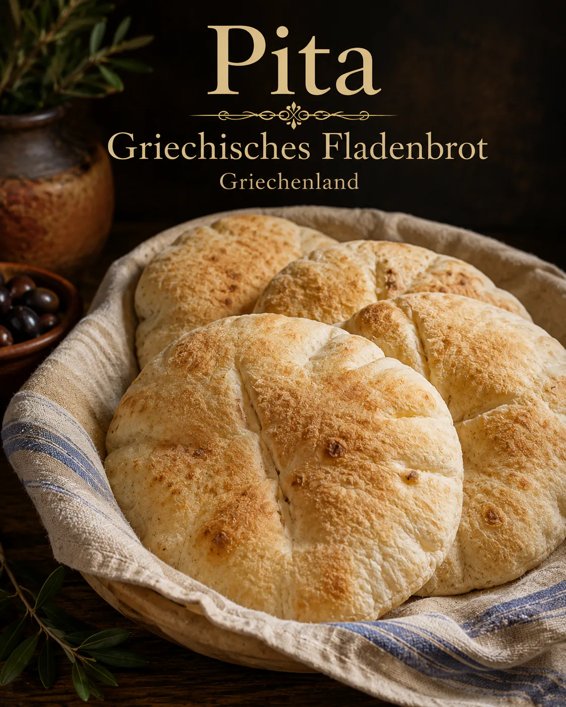 Pita (Griechisches Fladenbrot)