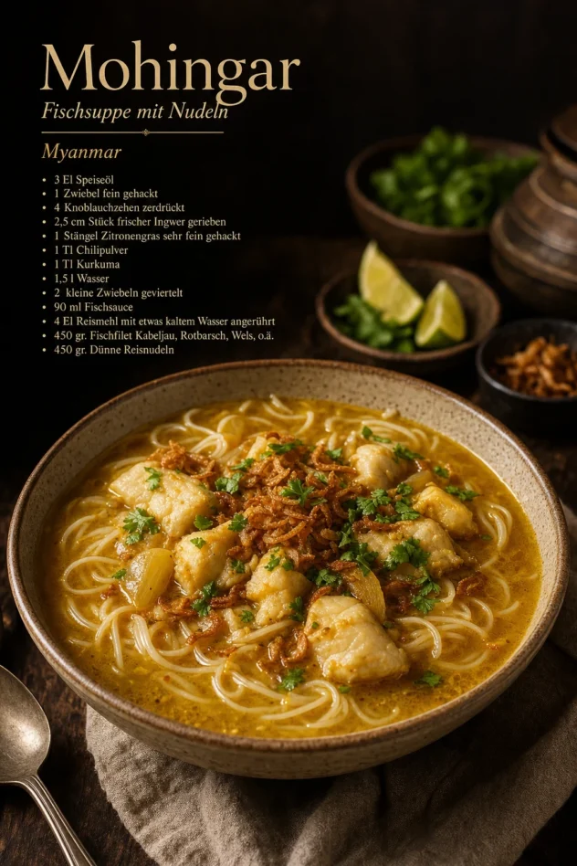 Mohingar (Fischsuppe mit Nudeln)