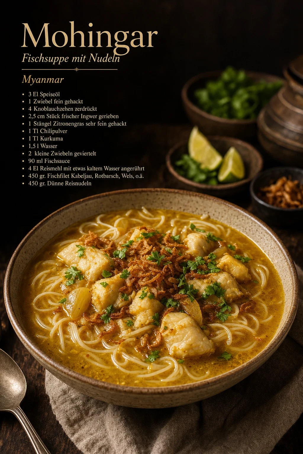 Mohingar (Fischsuppe mit Nudeln)
