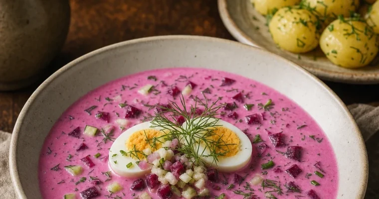 Šaltibarščiai (Kalte Rote-Bete-Suppe)
