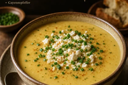 Supă de cartofi cu brînza (Kartoffel-Käse-Suppe)