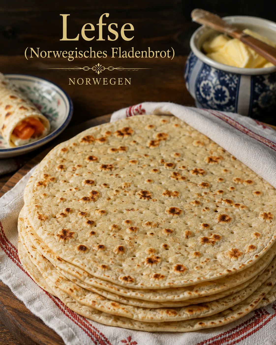 Lefse (Norwegisches Fladenbrot)