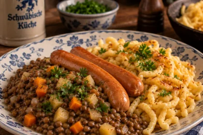 Schwaebische Linsen Mit Spaetzle