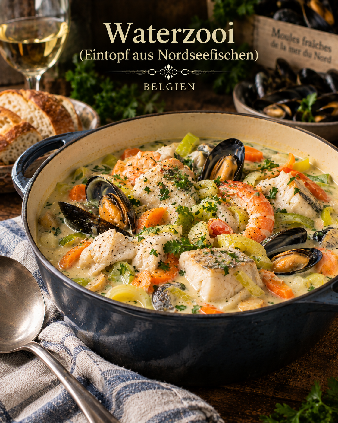 Waterzooi (Eintopf aus Nordseefischen)